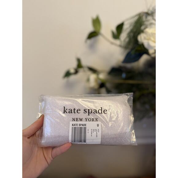 KATE SPADE Detour Stop Sign Glitter Patent Leather Small Slim Bifold Wallet NWT - Picture 5 of 6